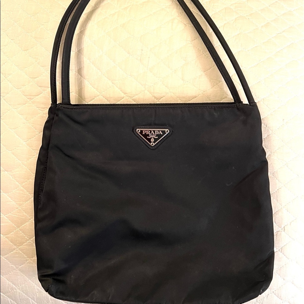 Black Prada Tessuto City Vintage Tote. Authentic